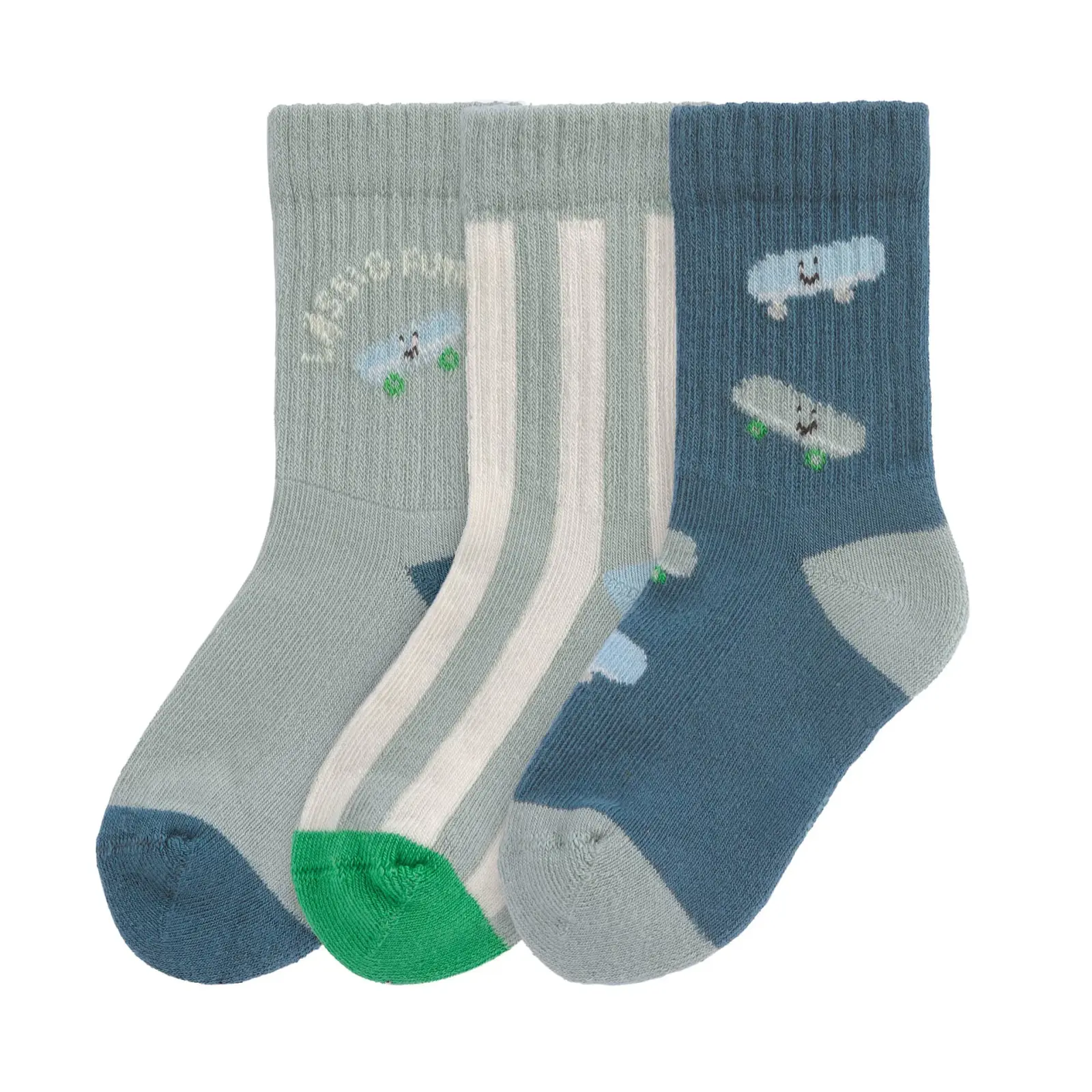 Lässig - Tennis Socken 3er-Pack - Bio Baumwolle, Skateboard, Gr. 15-18