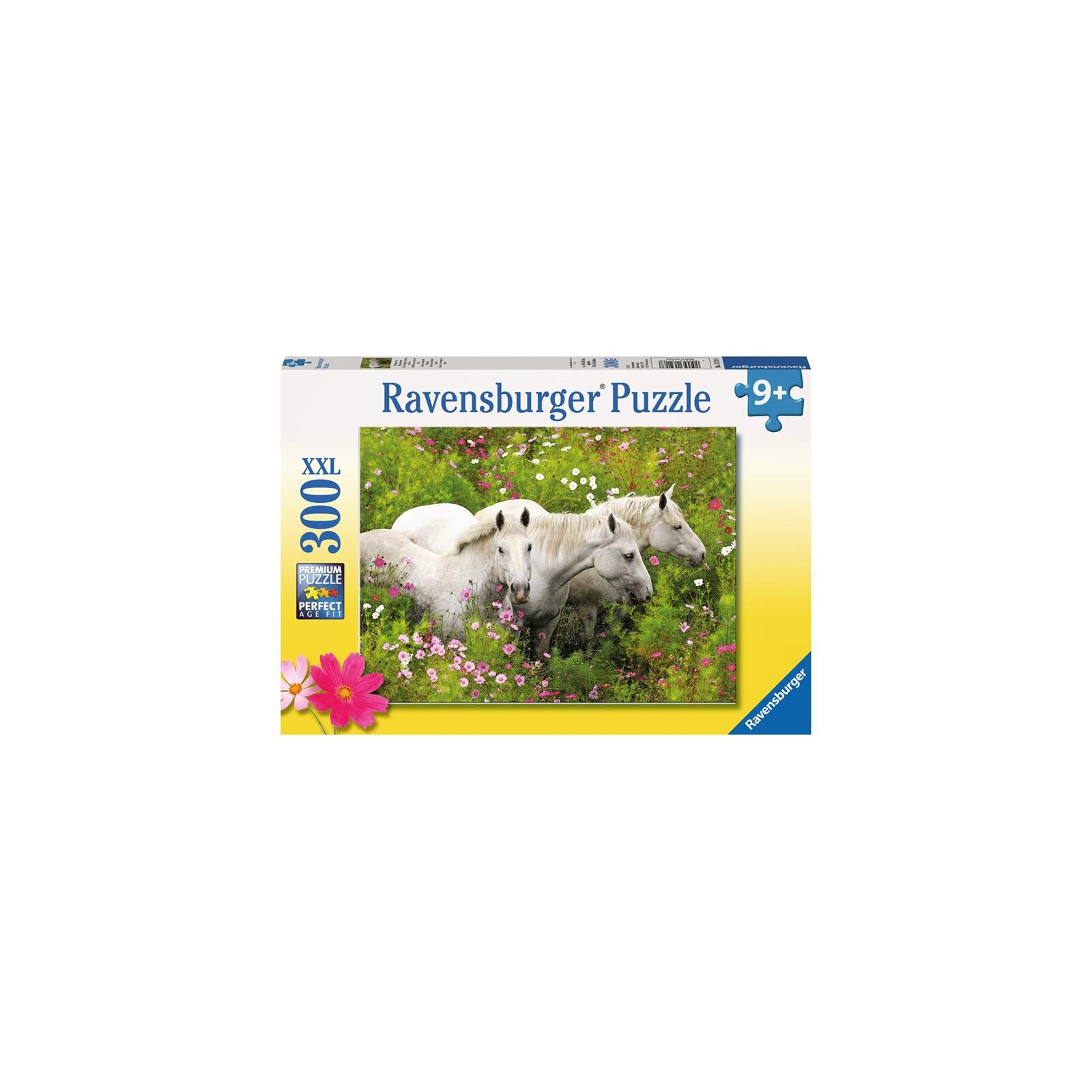 Ravensburger - Puzzle - 300 Teile - ab 9 Jahre - Pferde auf der Blumenwiese (A)