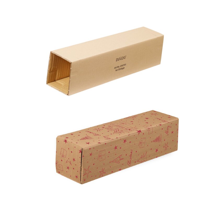 25 x Versandsystem für 1 Flaschen 'X-MAS' 410 x 95 x 110 mm