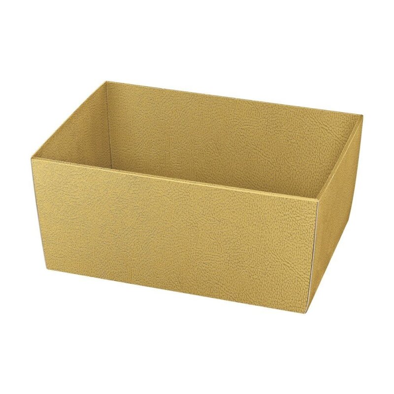 50 x Präsentkorb 4-eckig 'Glänzend Gold' klein 230 x 170 x 80 mm