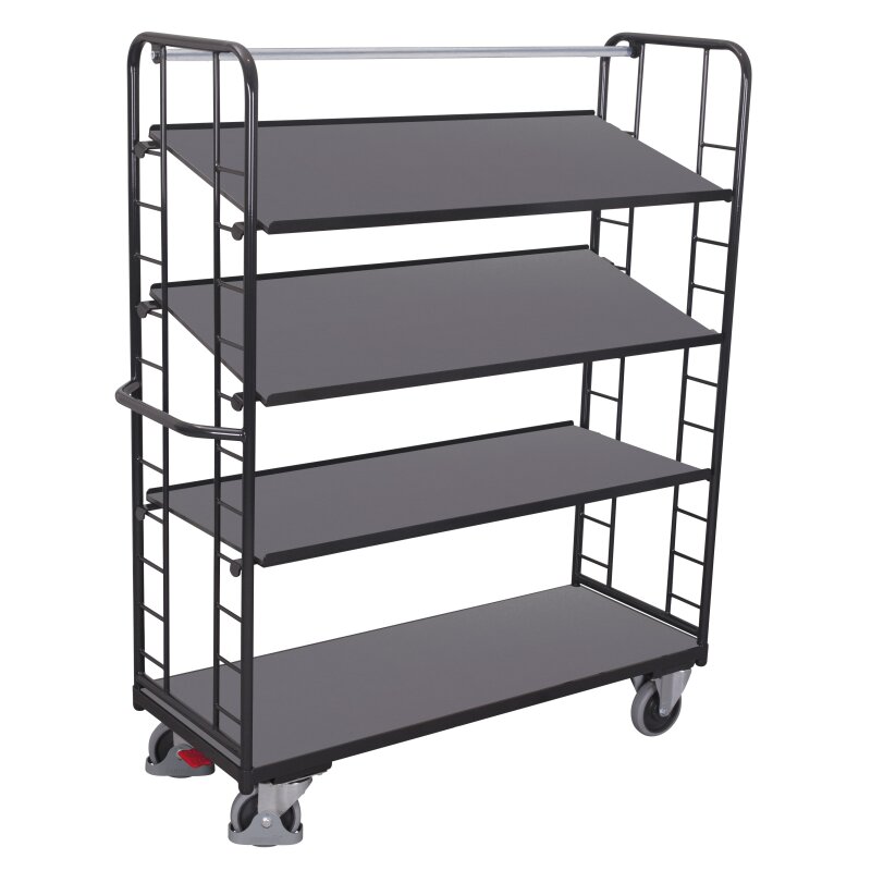 VARIOfit Etagenwagen mit 4 Böden 250 kg Traglast Typ M + EasySTOP - A
