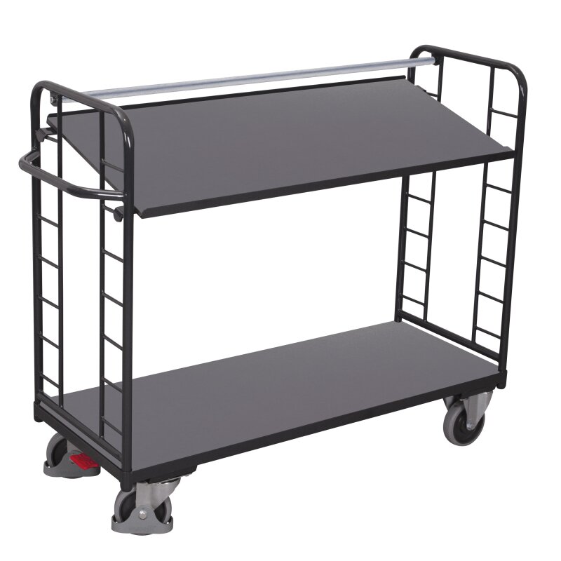 VARIOfit Etagenwagen mit 2 Böden 400 kg Traglast Typ L + EasySTOP - A