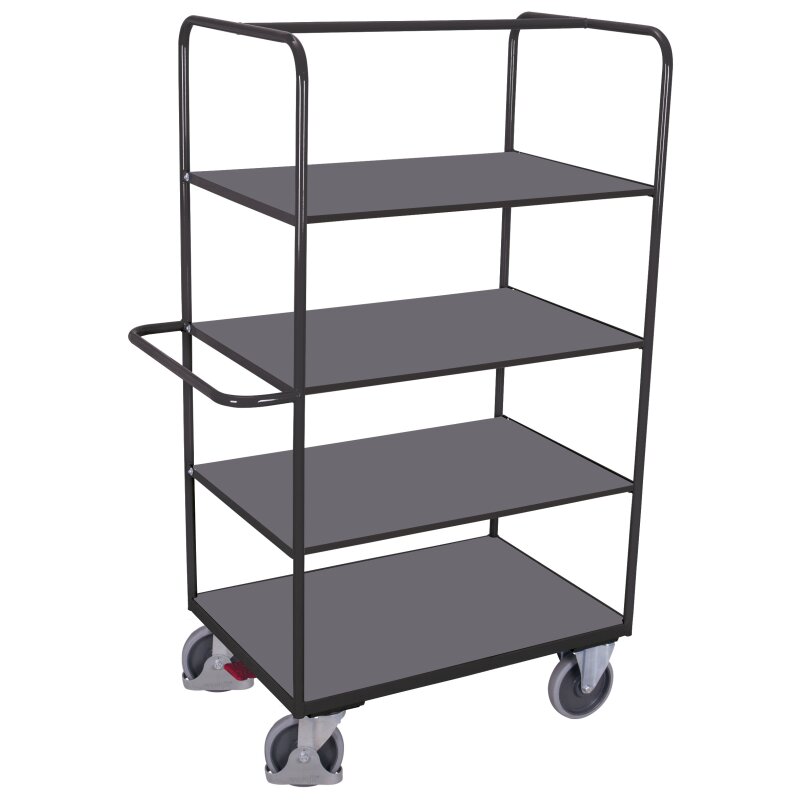 VARIOfit Etagenwagen hoch mit 3 klappbaren Böden Typ L + EasySTOP - A