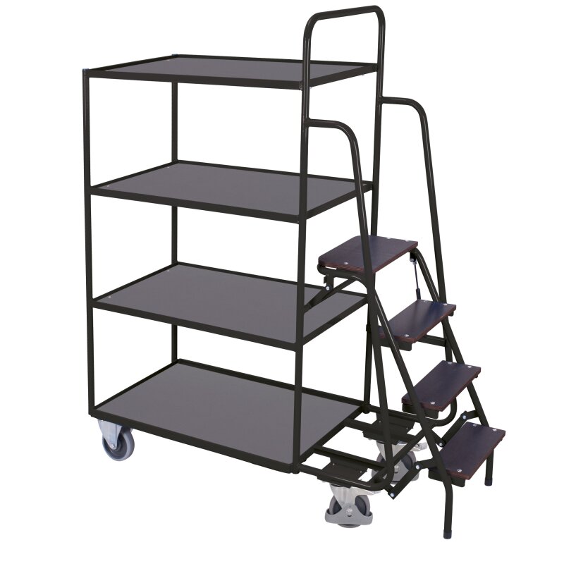 VARIOfit XL-Kommissionierwagen mit 4 Böden - Anthrazitgrau