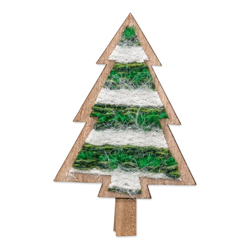 18 x Holzklammer 'Tannenbaum', 60x45mm