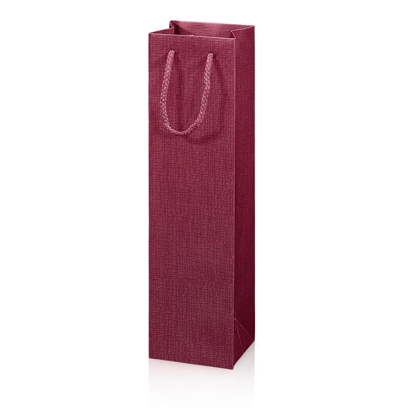 20 x Tragetasche 'Satina Bordeaux' 1er, Strukturpapier