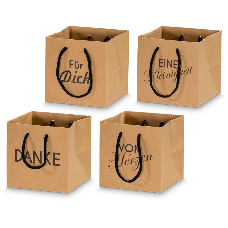 20 x Tragetasche 'Natura Greetings' sortiert, Kraftpapier
