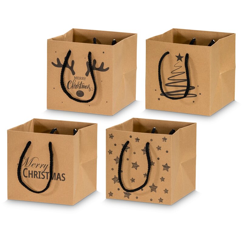 20 x Tragetasche 'Natura Joy' sortiert, Kraftpapier