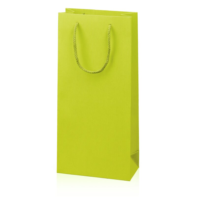 20 x Tragetasche 'Linea Limette' 2er, Strukturpapier