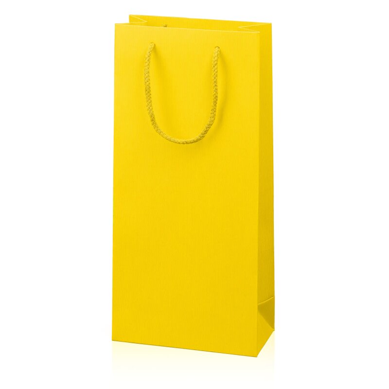 20 x Tragetasche 'Linea Gelb' 2er, Strukturpapier