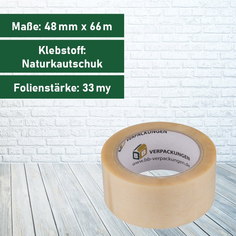6 x Klebeband PVC (transparent)