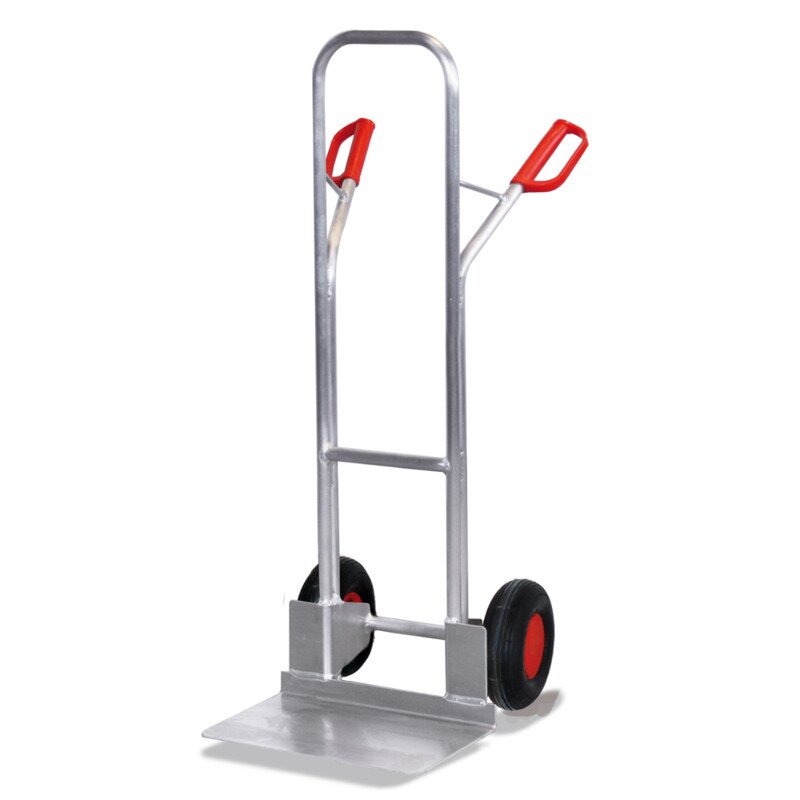 VARIOfit Alu-Sackkarre 200 kg extra große Schaufel (L) - Silber