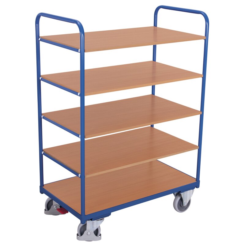 VARIOfit Etagenwagen hoch mit 5 Böden 250 kg Traglast Typ S + EasySTO