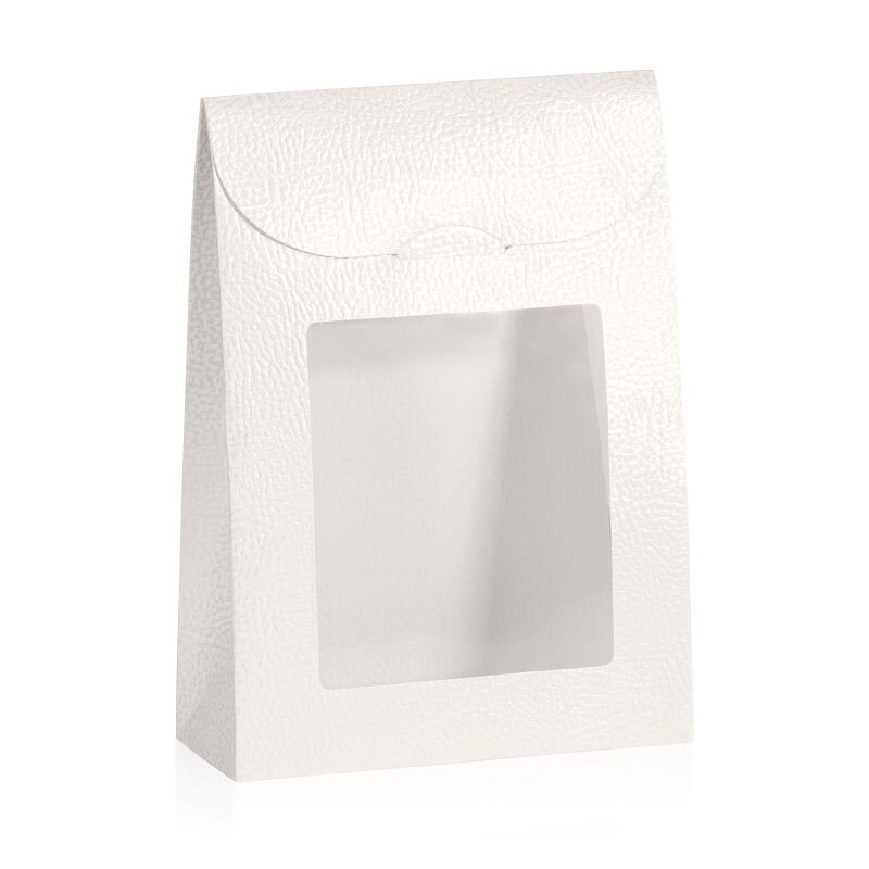 200 x Confiserie 'Tasche mit Fenster' Bianco, 170x70x235mm