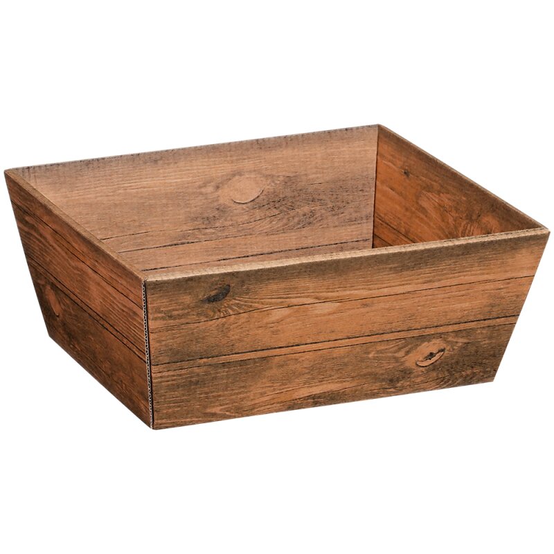 25 x Präsentkorb 4-eckig 'klein' 198 x 148 x 95 mm (Vintage)