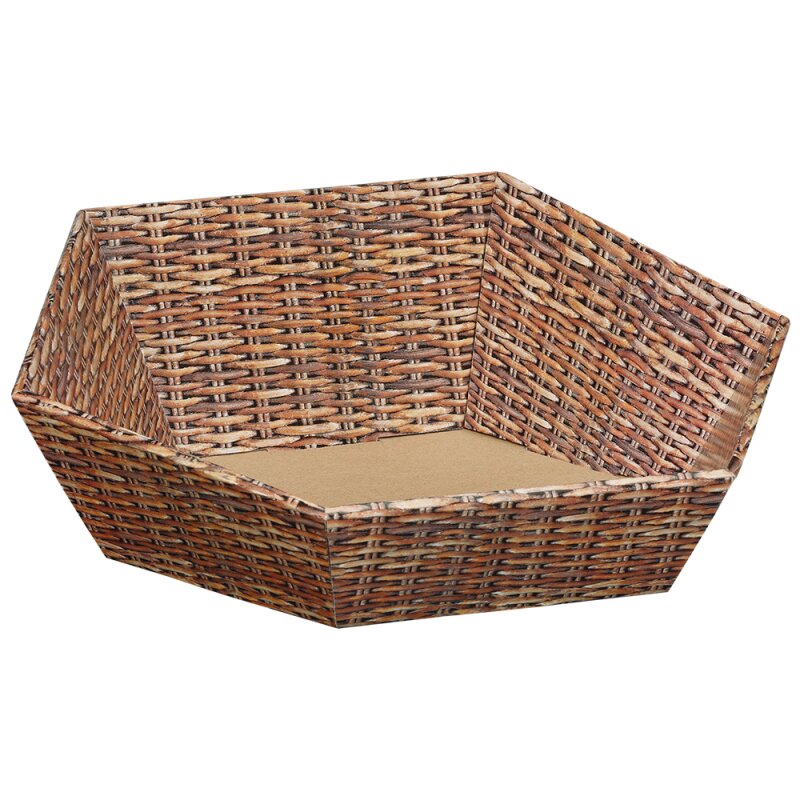 25 x Präsentkorb 6-eckig 'mittel' 257 x 247 x 67/120 mm (Marché)