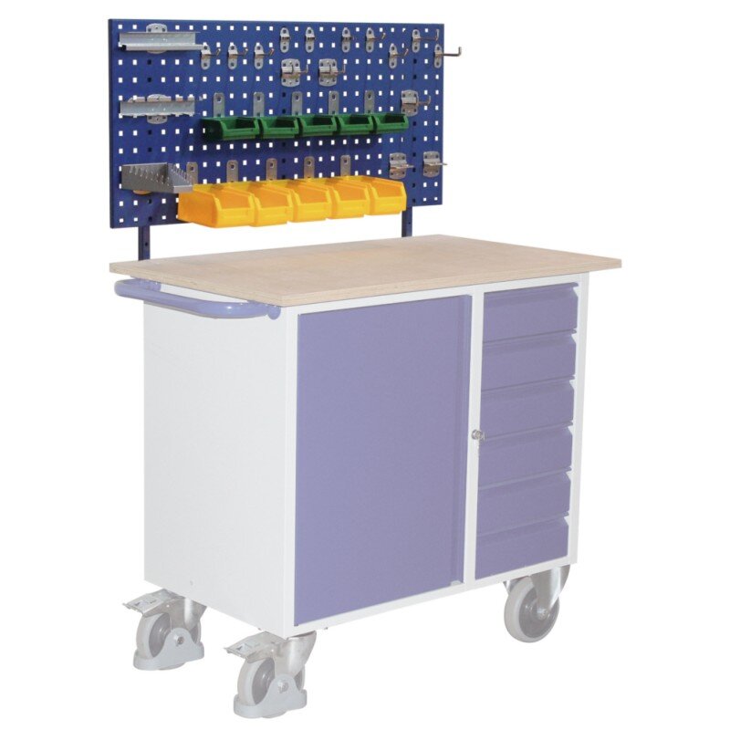 VARIOfit Werkzeugwand für Werkstattwagen - Enzianblau