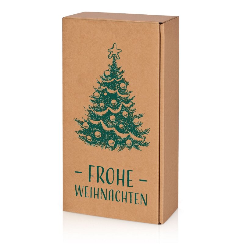 25 x Präsentkarton 'Natura Weihnachten' für 3 Flaschen 360 x 250 x 90 mm