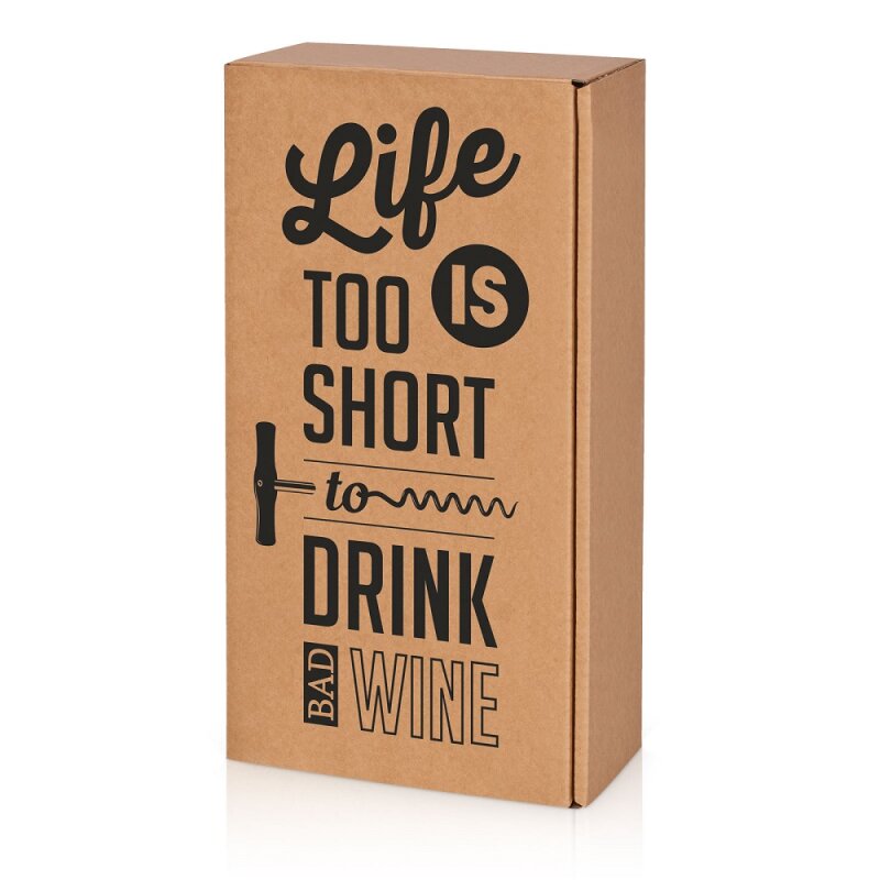 25 x Präsentkarton 'Natura Wine 1' für 2 Flaschen 360 x 180 x 90 mm