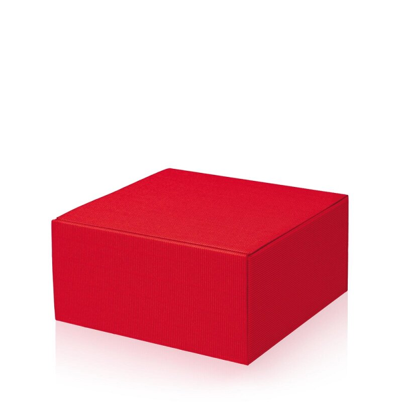 25 x Geschenkbox 'Modern Rot' Größe M 250 x 250 x 120 mm