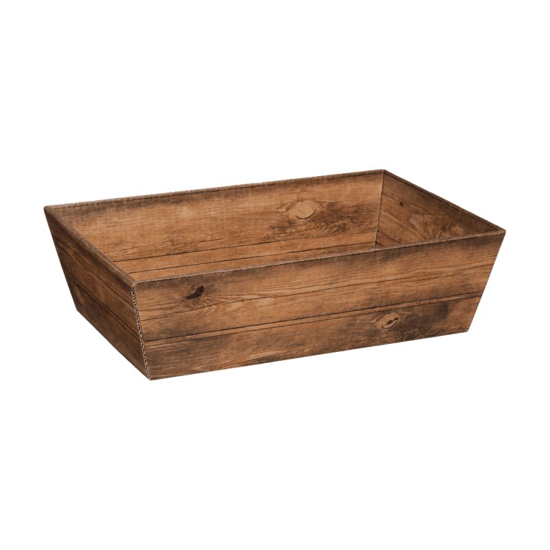 25 x Präsentkorb 4-eckig 'mittel' 336 x 196 x 110 mm (Vintage)