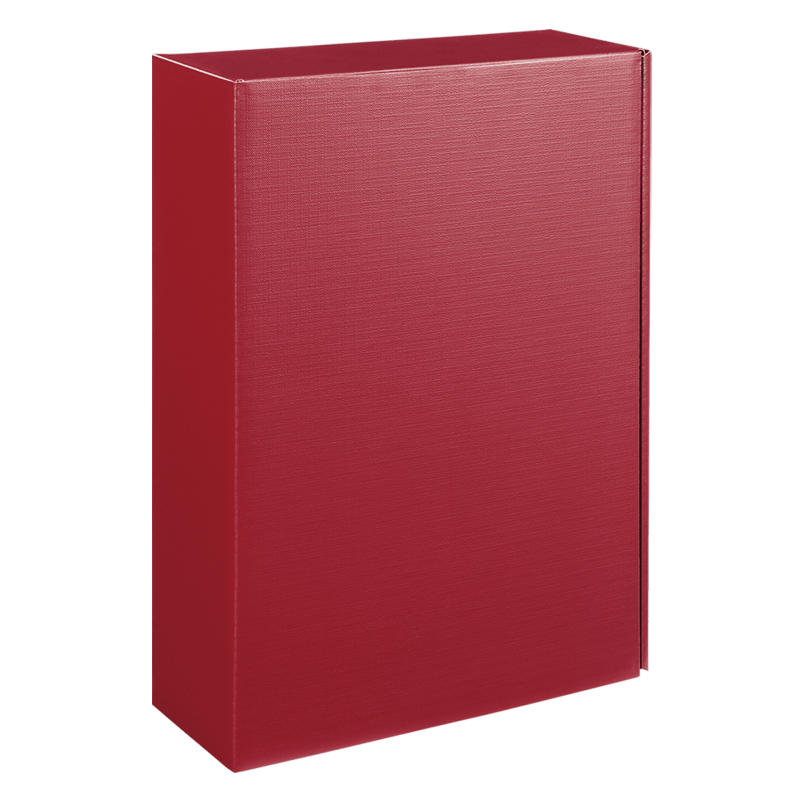 25 x Präsentkarton mit Folienfenster 'Intenso bordeaux' für 3 Flaschen 36