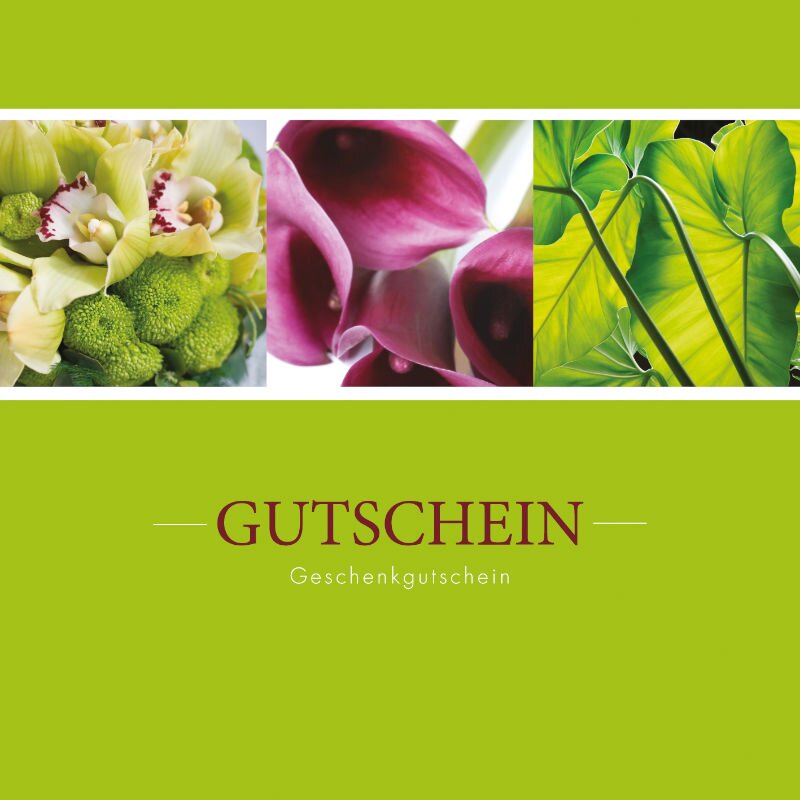 12 x Geschenkgutschein 'Blume'