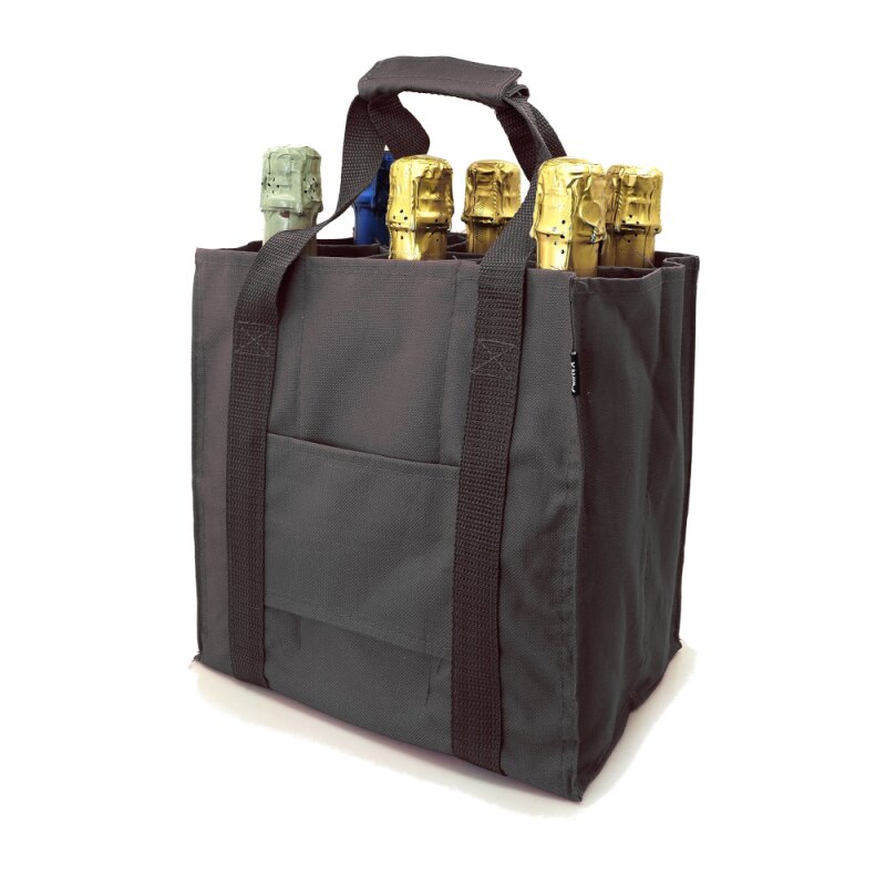 Nylontragetasche 'schwarz' für 6 Flaschen