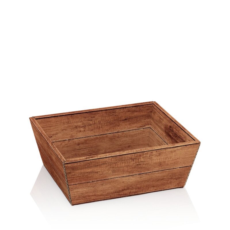 25 x Präsentkorb 4-eckig 195 x 145 x 100 mm (Vintage)