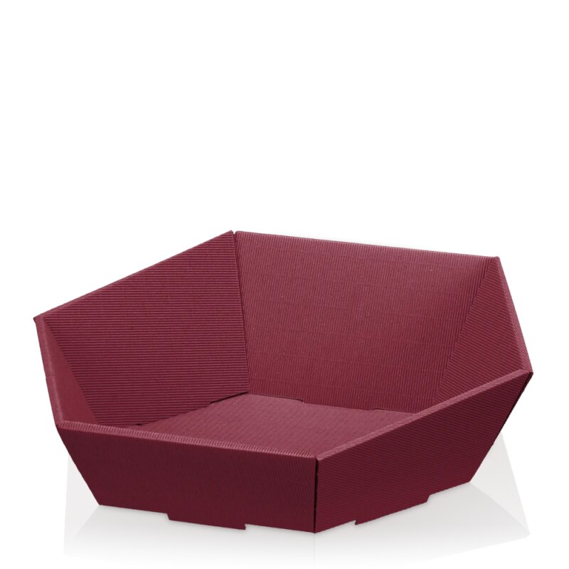 25 x Präsentkorb 'Modern Bordeaux' 465 x 415 x 90/155 mm