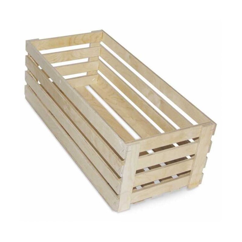 Holzkiste 6er 'Wein' in Natur 430 x 190 x 150 mm