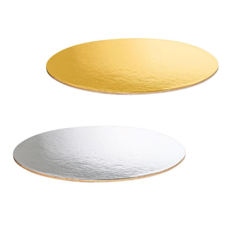 50 x Dekoplatte Gold 'Oval' in Gold/Silber 200 x 150 x 4 mm