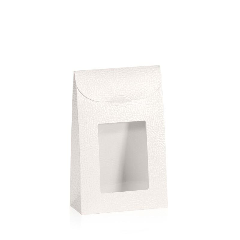 200 x Confiserie 'Tasche mit Fenster' Bianco, 115x55x180mm