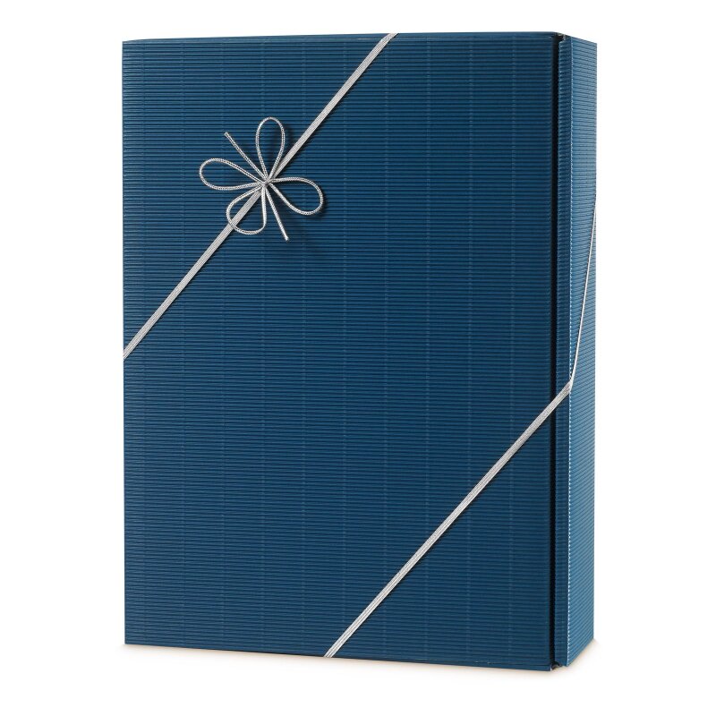 100 x Fertigschleife in Silber 'Lang' mit 4 Flügeln