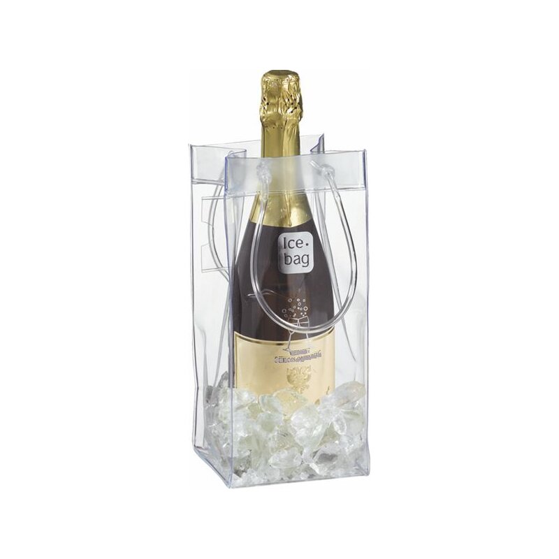 6 x Geschenktüte 'ICE BAG' für 1 Flasche 110 x 110 x 255 mm