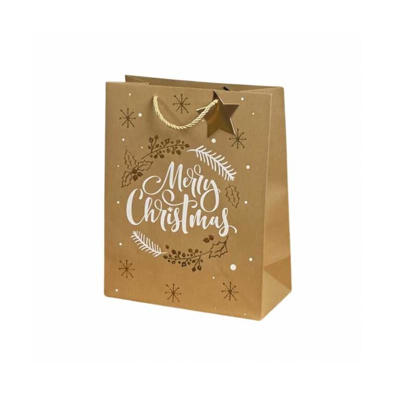 20 x Geschenktüte 'Weihnachtsgruß Mini' 180 x 100 x 230 mm