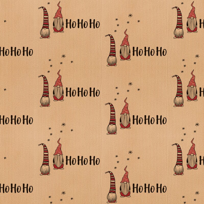 Geschenkpapier 'Wichtel' Kraftpapier, 200m x 50cm, 60g/qm Kraftpapier