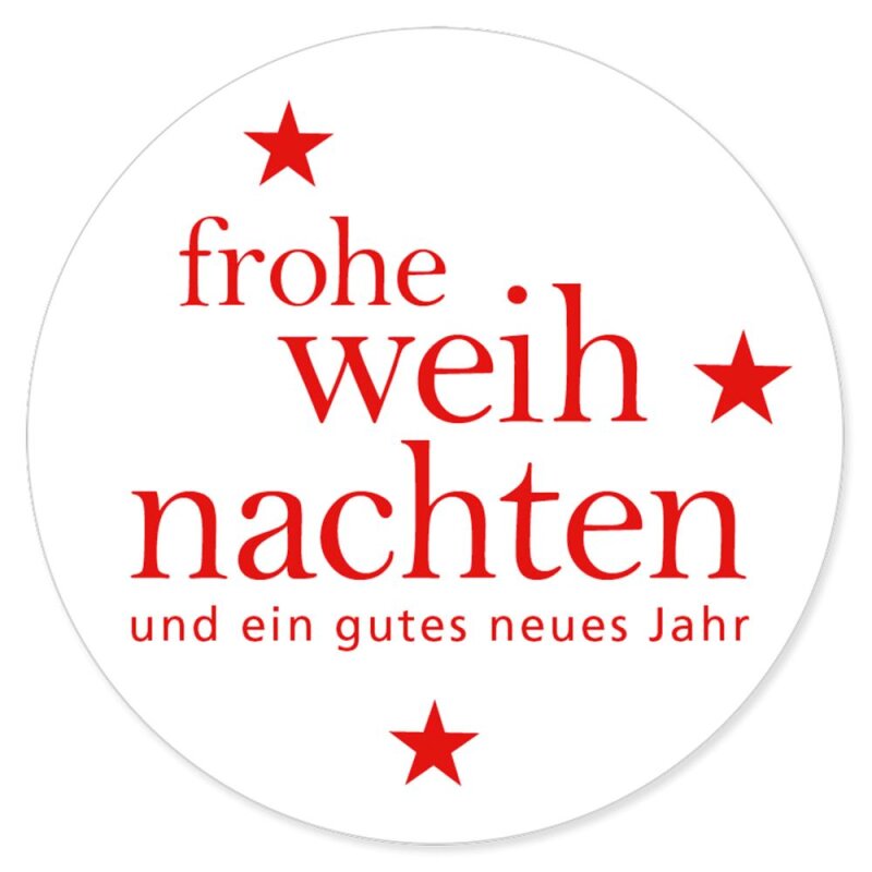 Verschlussetikett ''Frohe Weihnachten''