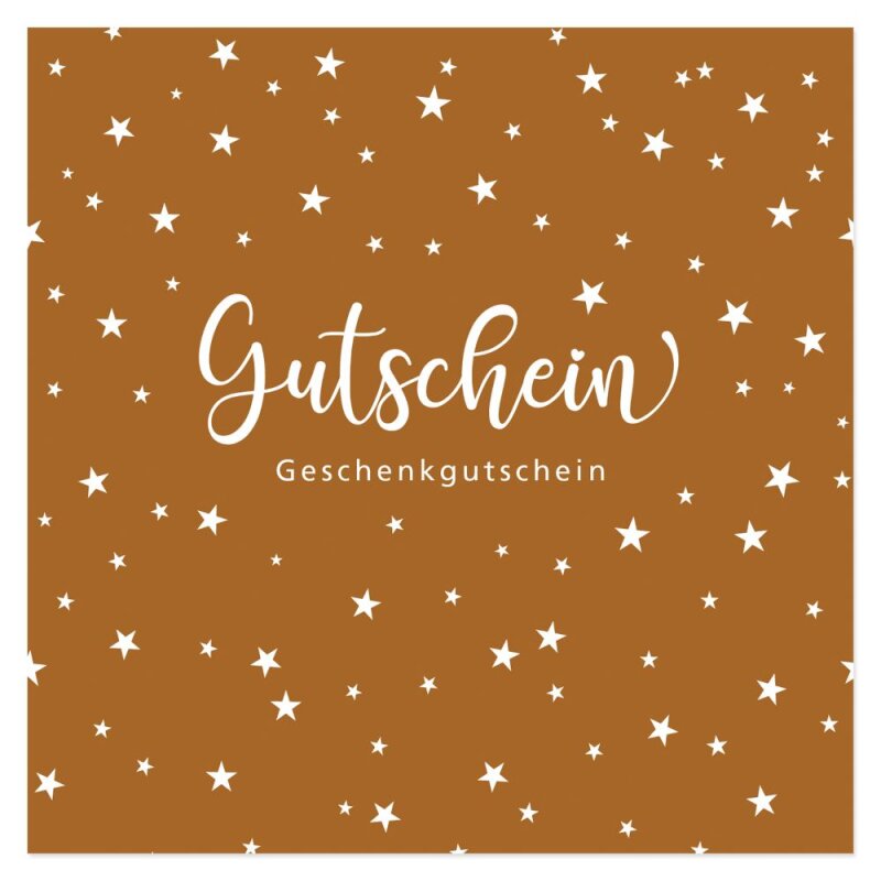 12 x Geschenkgutschein 'Sternchen'