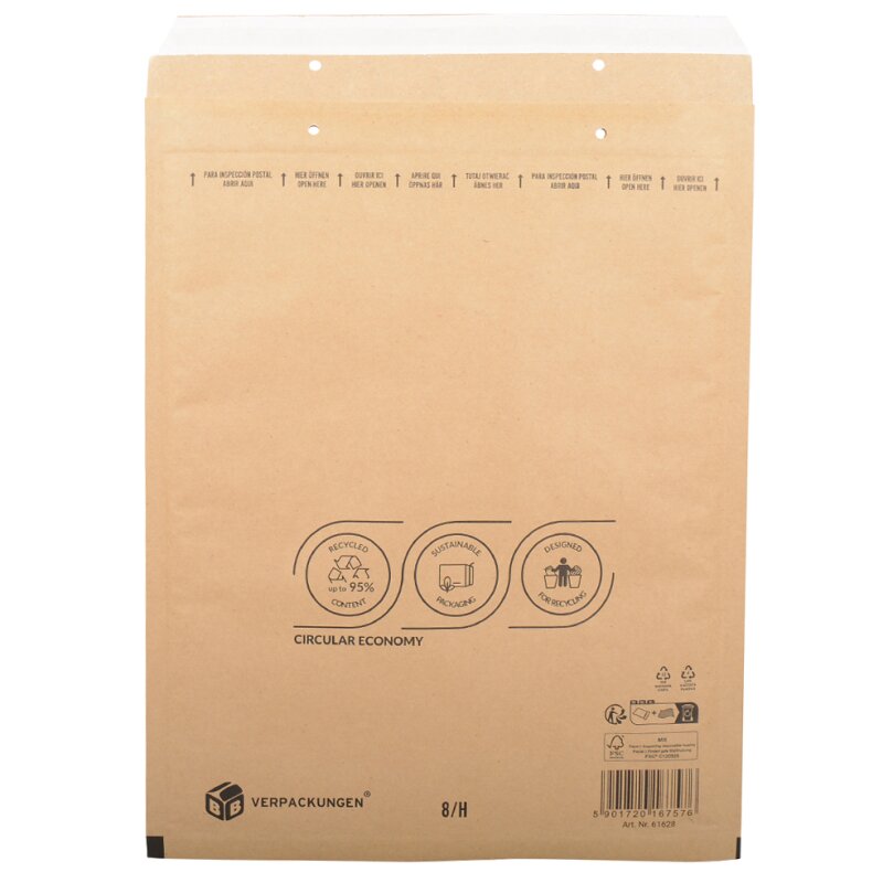 Luftpolsterversandtasche (braun) 8 / H 270 x 360 mm für DIN