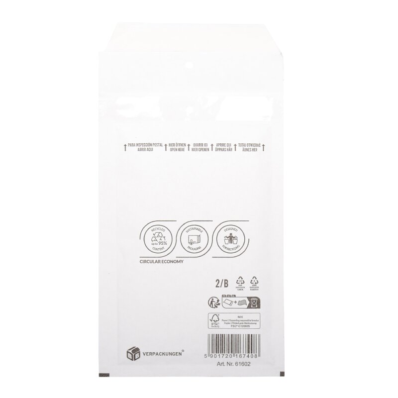 Luftpolsterversandtasche (weiss) 2 / B 120 x 215 mm für DIN