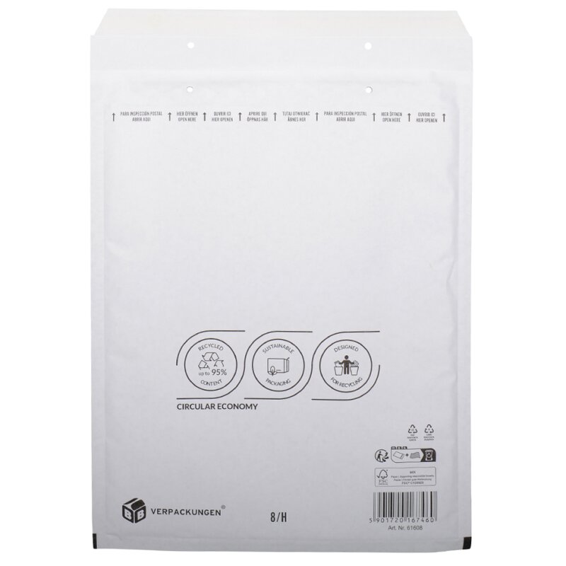 Luftpolsterversandtasche (weiss) 8 / H 270 x 360 mm für DIN