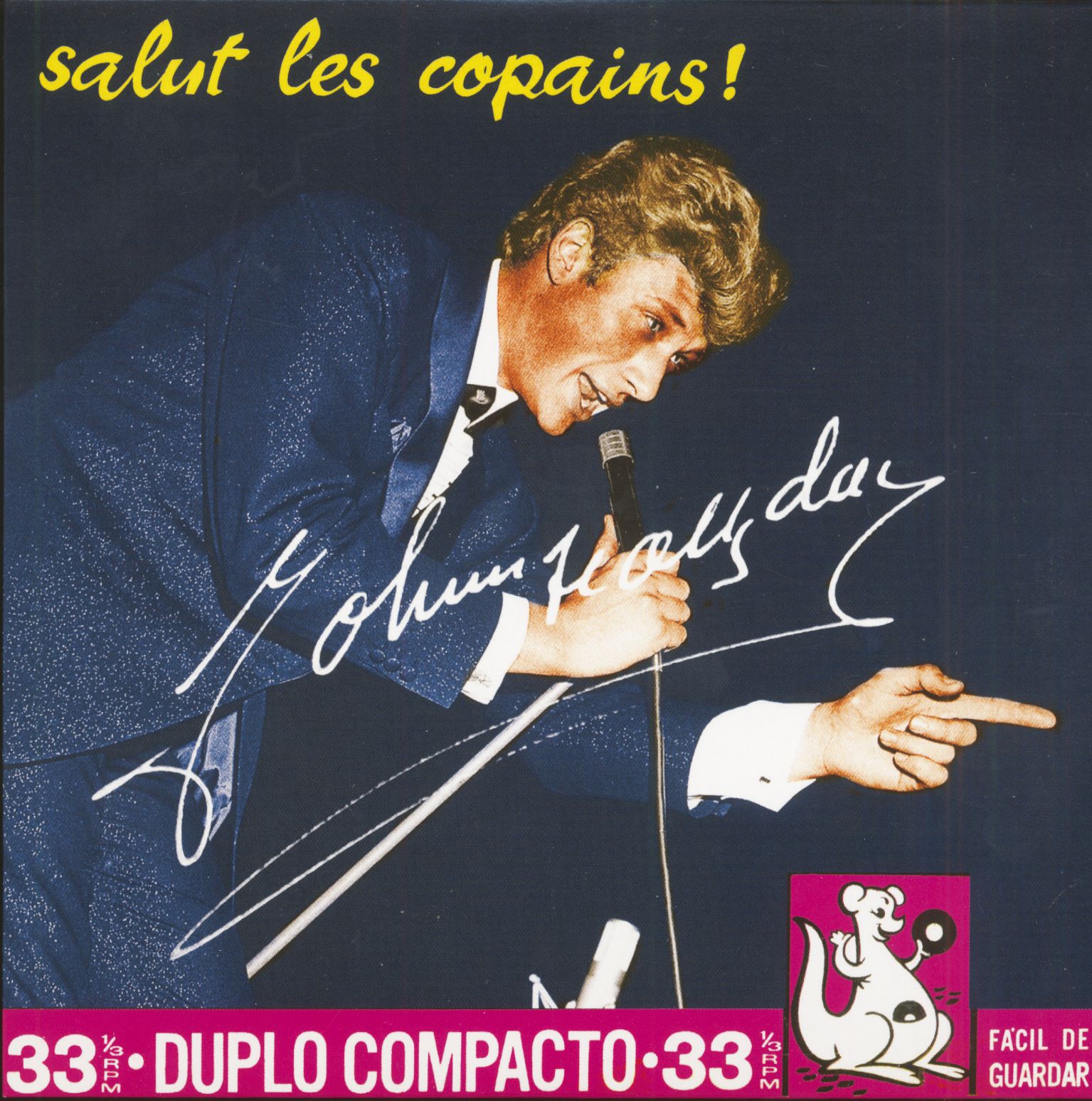 Hallyday, Johnny - Salut Les Copains (7inch, EP, 33rpm, PS, SC, Pink Vinyl,1