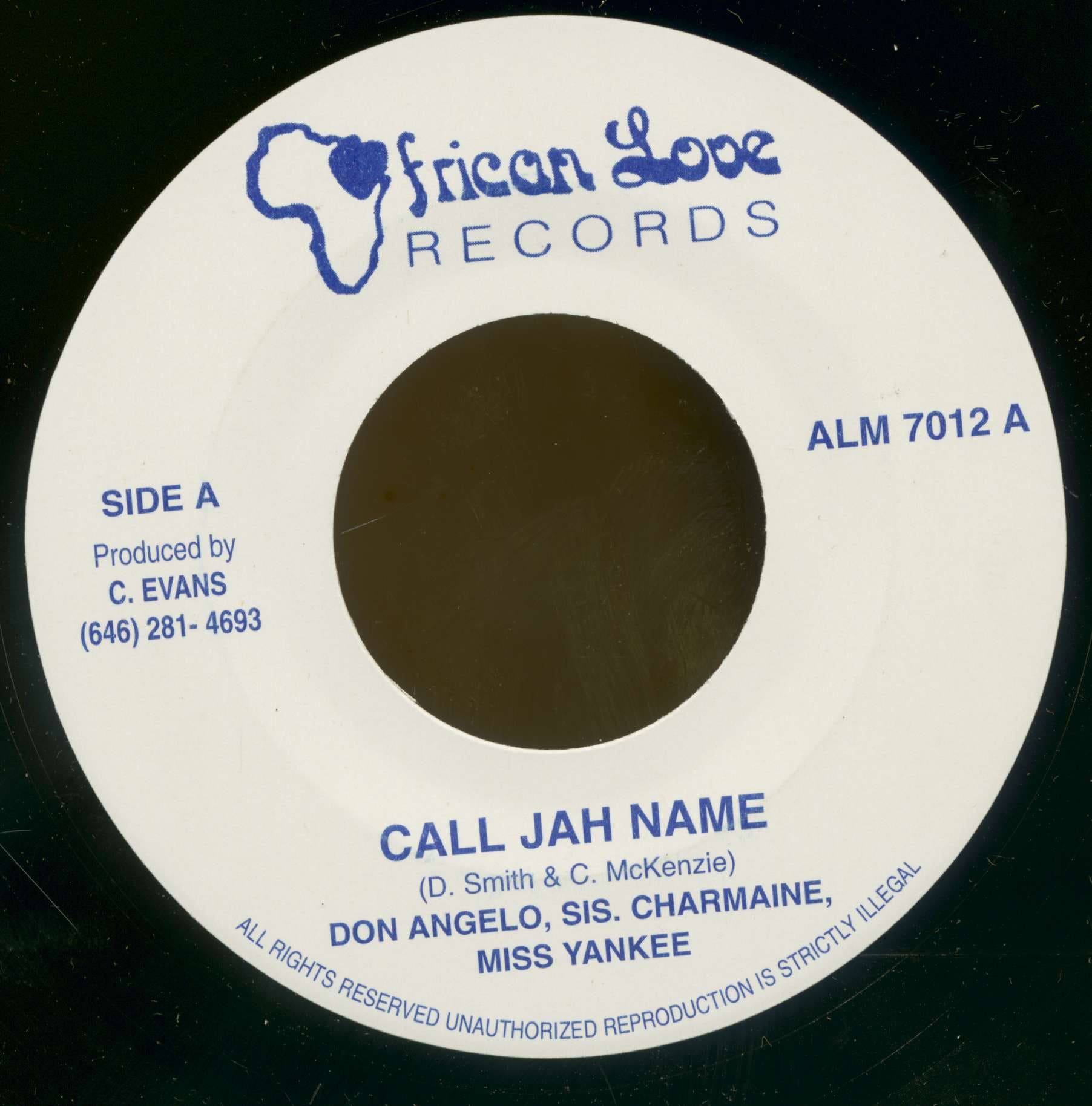 Various - Call Jah Name - Call Jah Name (Version) (7inch, 45rpm, BC)