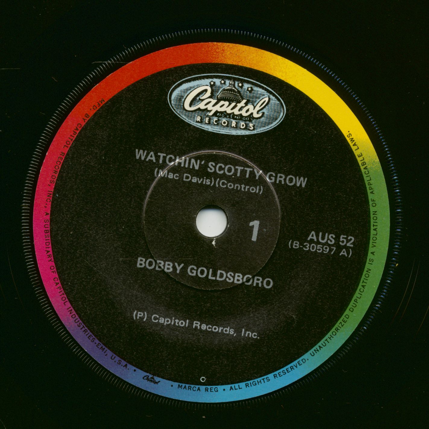 Goldsboro, Bobby & W.brennan - Watchin' Scotty Grow - Old Rivers (7inch, 45rpm, SC)