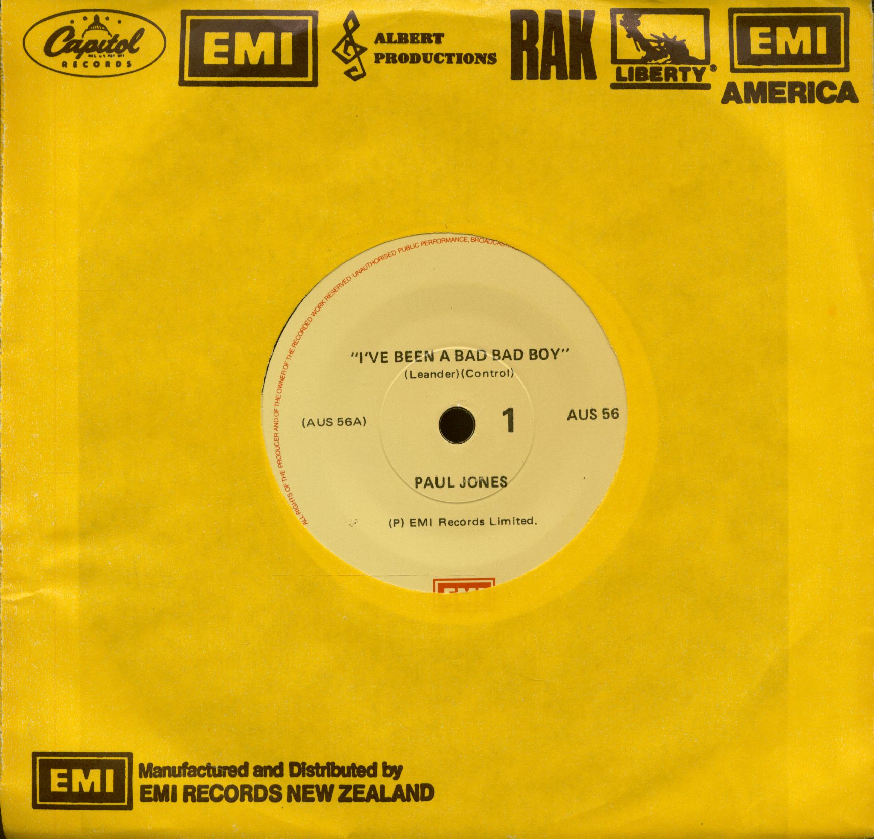 Jones, Paul - I've Been A Bad Bad Boy - Too Young To Be Married (7inch,1