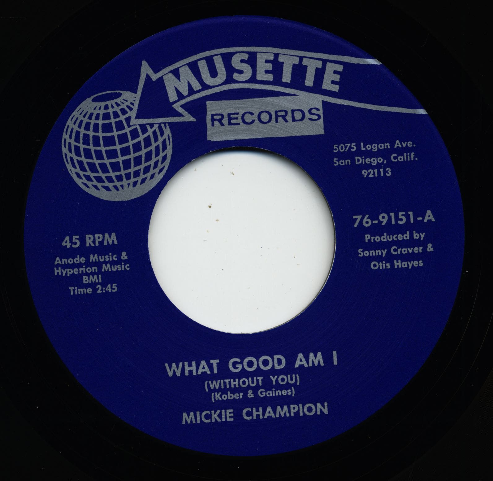 Champion, Mickey - What Good Am I (Without You) - The Hurt Still Lingers Onr1