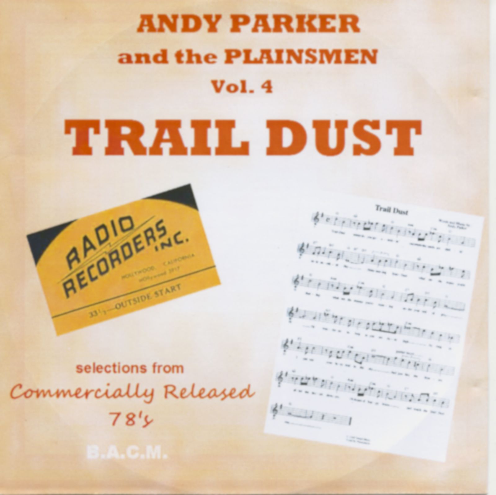 Parker, Andy & The Plainsmen - Trail Dust