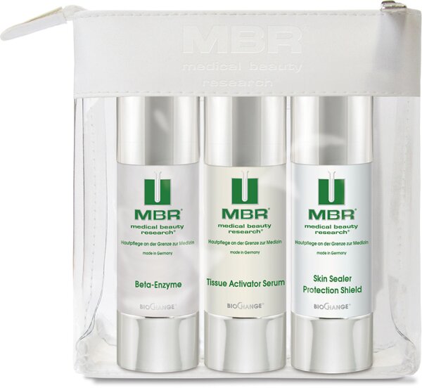 MBR BioChange Travel Set = Beta-Enzyme 30 ml + Tissue Activator Serum 30 ml + Sealer Protection Shield 30 ml 3 Artikel im Set