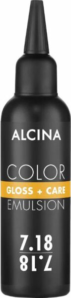 Alcina Color Gloss+Care Emulsion Haarfarbe 7.18 M.Blond-Asch-Silber Haarfarbe 100 ml